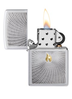 Zippo Ae181401 205 Zippo Spiral Satin Chrome Windproof Lighter  - Image 3