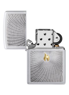 Zippo Ae181401 205 Zippo Spiral Satin Chrome Windproof Lighter  - Image 4