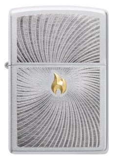 Zippo Ae181401 205 Zippo Spiral Satin Chrome Windproof Lighter  - Image 2