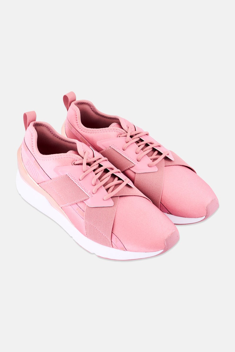 PUMA Women Muse X-2 Metallic Lace Up Outdoor Sneaker, Pink - Image 2