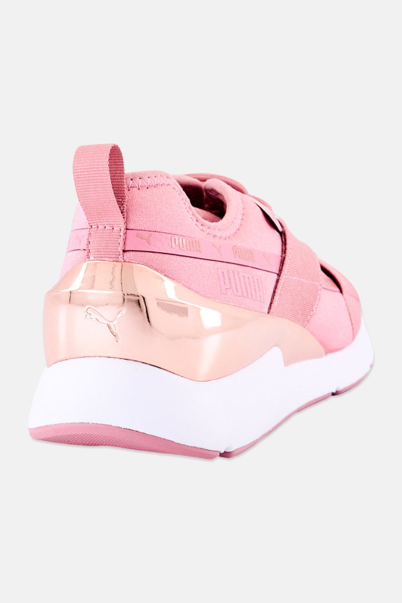 PUMA Women Muse X-2 Metallic Lace Up Outdoor Sneaker, Pink - Image 4