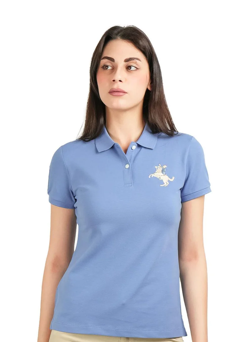 GIORDANO Women's Slim Fit Napoleon Embroidery Polo