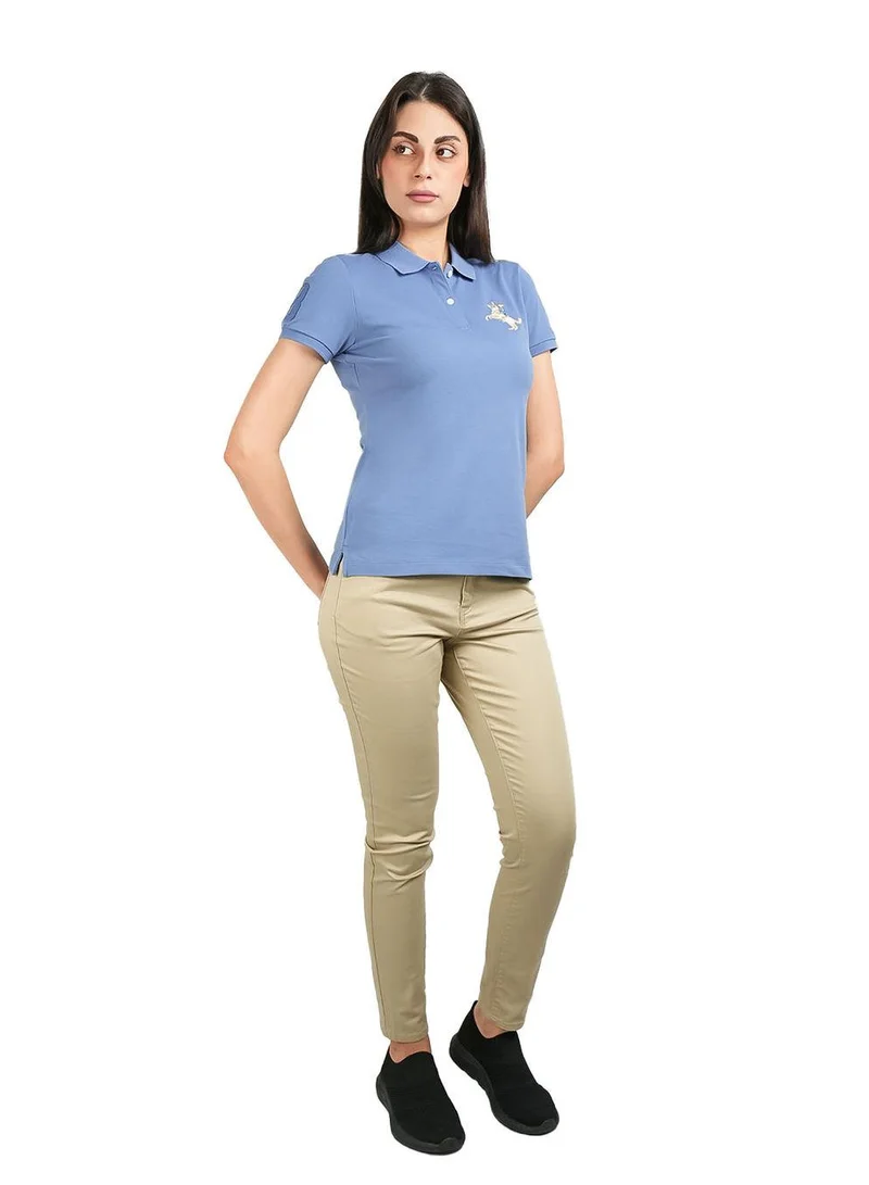 GIORDANO Women's Slim Fit Napoleon Embroidery Polo