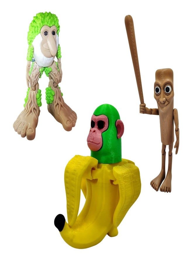 Ekopedia Tung Tung Tung Sahur Action Figure 6-Inch Meme Toy BRR BRR & Chimpanzini Bananini Italian Brainrot Collectible 3D Printed Plastic Free Articulated Meme Figure - Image 1
