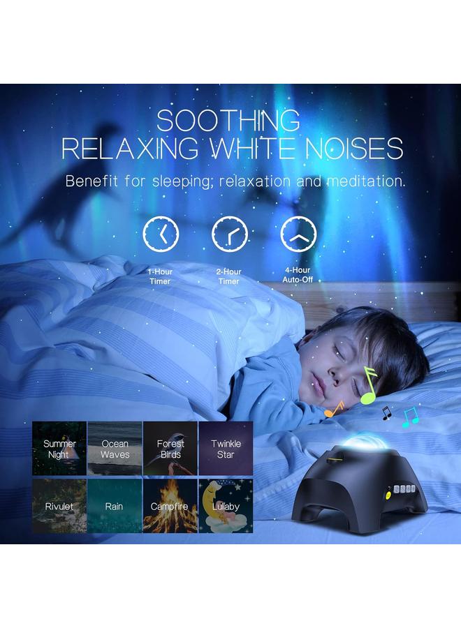 Bluejw Northern Galaxy Light Aurora Projector with 33 Light Effects, Night Lights LED Star Projector for Bedroom Nebula Lamp, Remote, White Noises, Bluetooth Speaker for Parties, Gifts, Christmas, Birthday - Image 5