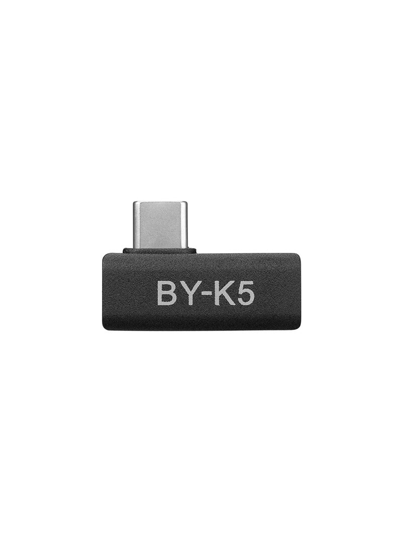 BY-K5 Type-C  (Male)  to Type-C (Female) Adapter - Black