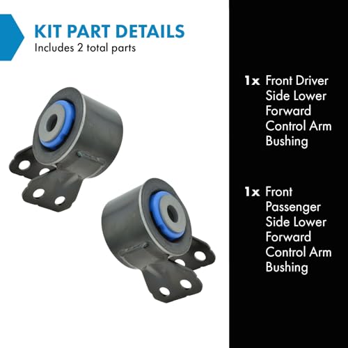 TRQ Front Lower Control Arm Forward Bushing LH RH Pair for Acadia Traverse Outlook - Image 2
