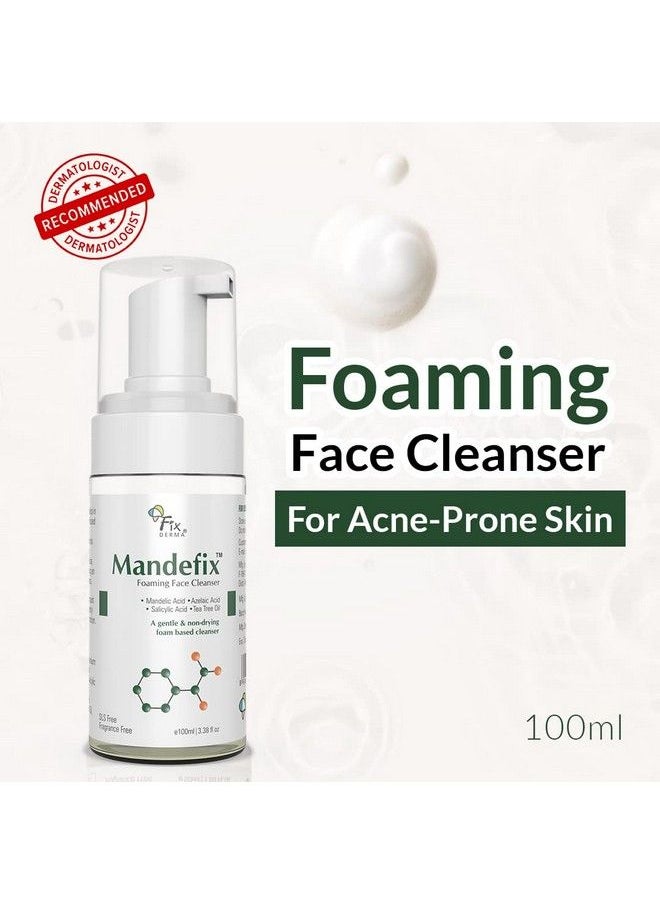 FIXDERMA Mandefix Foaming Cleanser With 2% Salicylic Acid ; Nondrying Cleanser Exfoliator Reduces Skin Ageing ; Salicylic Acid Face Wash For Sensitive And Acne Prone Skin 100Ml  - Image 3