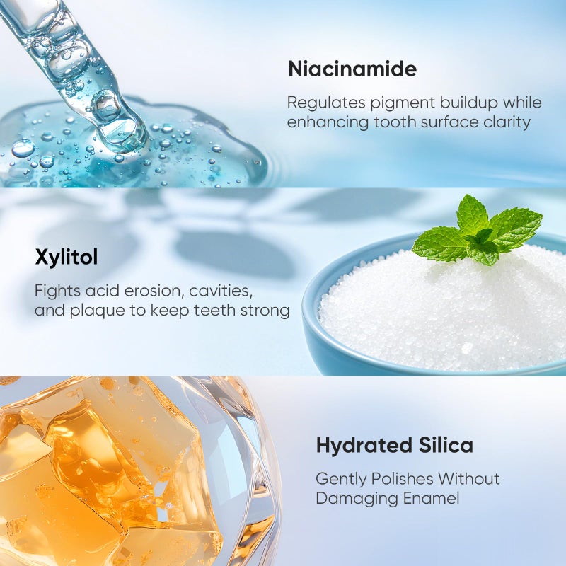 BodyAccel Niacinamide Whitening Toothpaste, Niacinamide Intensive Whitening Toothpaste with Natural Gentle Care Deep Stain Removal Clean Peach Flavor, Improves Gum Health, Fresh Breath (1) - Image 5