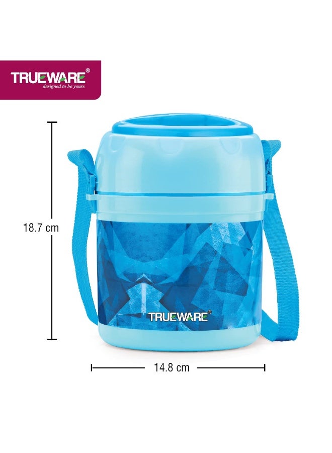 Trueware Foody Plus 2 Thermoware Lunch Box with 3 Microwave conainter (2 x 300 ML & 1 x 200 ML) - Image 2