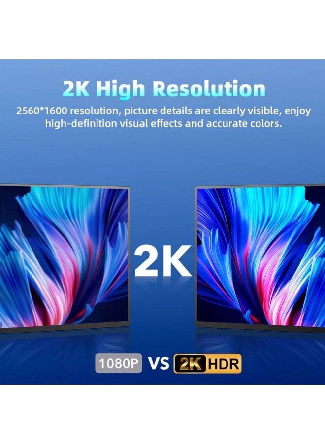 Joshberg 14.0-inch portable monitor, 2.5K resolution, laptop extended secondary screen, HDMI for screen mirroring from mobile phones/PS4/Switch - Image 2