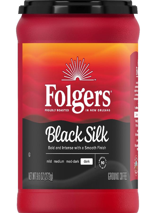 Folgers Black Silk Dark Roast Coffee, 9.6 Ounces (Pack of 6) - Image 3