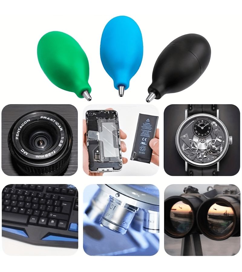 Black Rubber Air Blower for Camera Lens Keyboard Electronics Dust Removal - Image 1