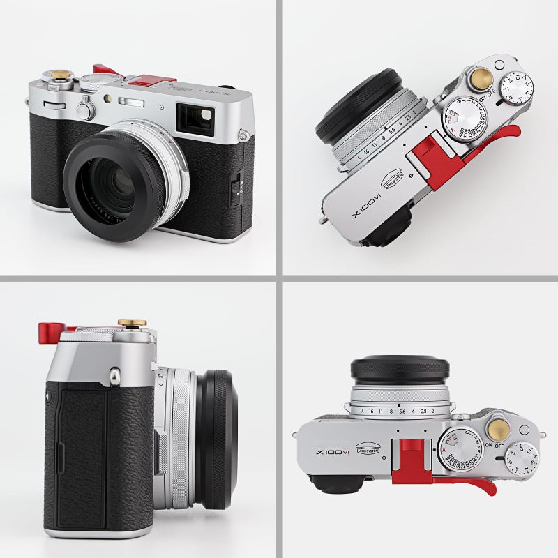 Haoge LH-X51B 2in1 All Metal Ultra-Thin Lens Hood with Adapter Ring Set for Fujifilm X100VI FinePix X100V Camera Accessories Black - Image 5