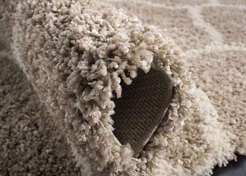Tranquil Polyester Fluffy Fur Rug Shaggy Modern Carpet for Living Room, Bedroom, Guest Room, Kids Room (1.5x4 Feet, Beige Box) - Image 3