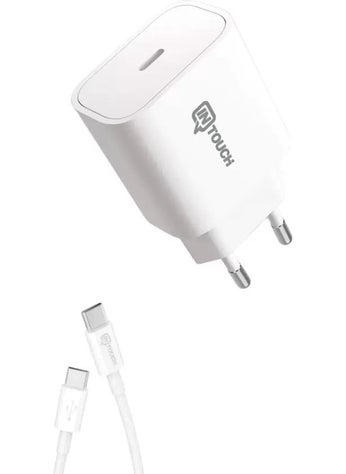Smarty 20W Usb-C Fast Charging Adapter and Usb-C Cable