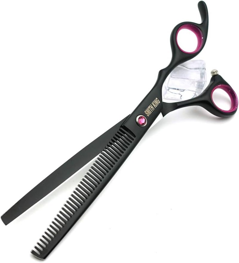 7.0 Inches Professional Dog Grooming Scissors Set - Straight, Thinning, Curved & Chunkers (4pcs with Comb) - Image 3