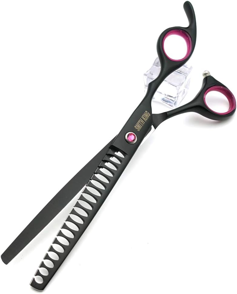 7.0 Inches Professional Dog Grooming Scissors Set - Straight, Thinning, Curved & Chunkers (4pcs with Comb) - Image 4