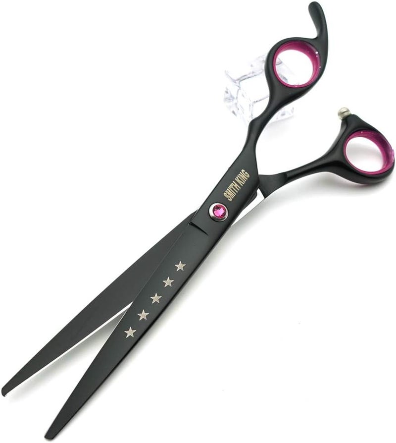 7.0 Inches Professional Dog Grooming Scissors Set - Straight, Thinning, Curved & Chunkers (4pcs with Comb) - Image 2