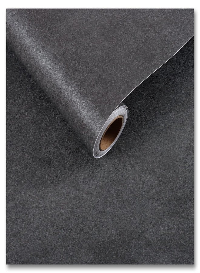 CRE8TIVE Concrete Wallpaper 24"x118" Dark Grey Wide Vinyl Cement Contact Paper for Countertop Peel and Stick Waterproof Removable Wall Mural Thickened Concrete Decorative Paper Roll for Home Furniture - Image 1