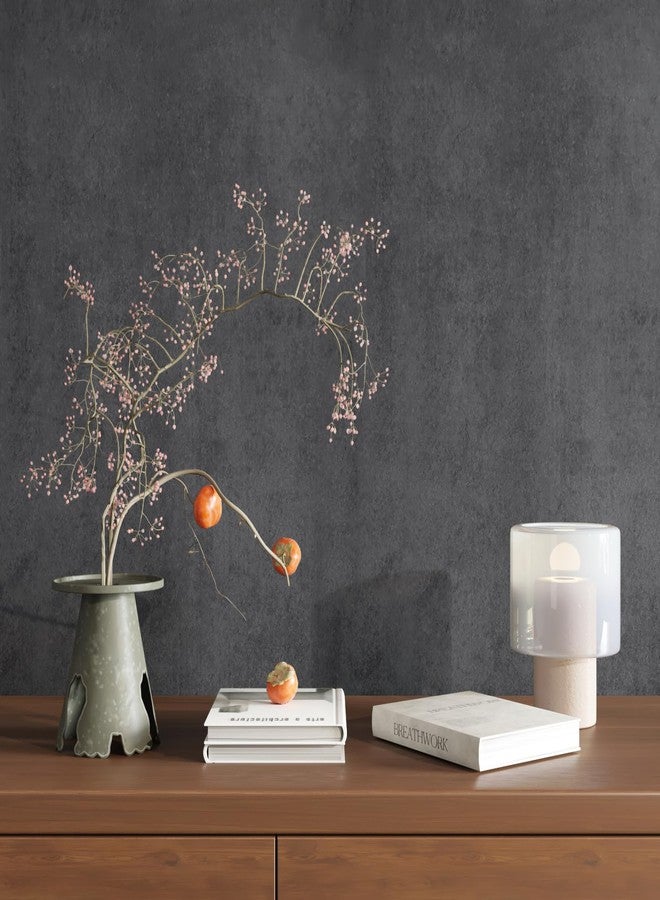 CRE8TIVE Concrete Wallpaper 24"x118" Dark Grey Wide Vinyl Cement Contact Paper for Countertop Peel and Stick Waterproof Removable Wall Mural Thickened Concrete Decorative Paper Roll for Home Furniture - Image 2
