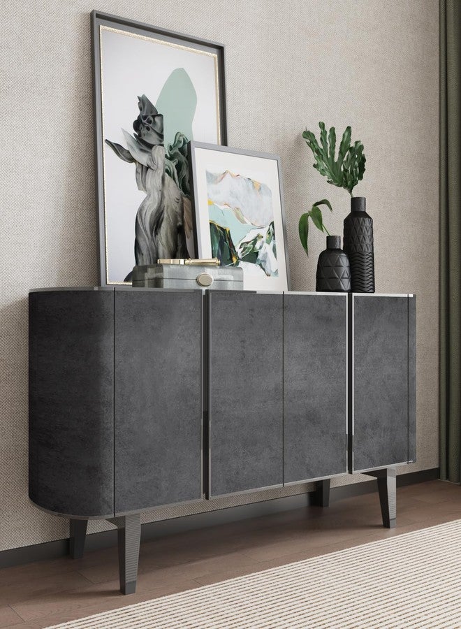 CRE8TIVE Concrete Wallpaper 24"x118" Dark Grey Wide Vinyl Cement Contact Paper for Countertop Peel and Stick Waterproof Removable Wall Mural Thickened Concrete Decorative Paper Roll for Home Furniture - Image 3