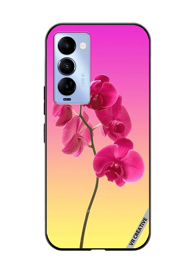 VR CREATIVE Protective Case Cover For Tecno Camon 18/18 P Flower Design Multicolour - Image 1