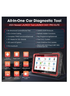 Launch 2023 LAUNCH X431 PROS Elite OBD2 Diagnostic Device, ECU Online Coding & Bi-Directional, Complete System Diagnosis, 37+ Service Functions  - Image 3