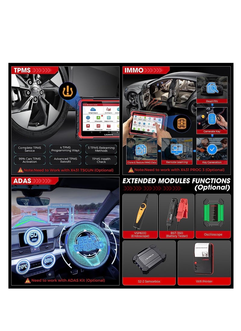 Launch - 2023 LAUNCH X431 PROS Elite OBD2 Diagnostic Device, ECU Online Coding & Bi-Directional, Complete System Diagnosis, 37+ Service Functions - Image 1