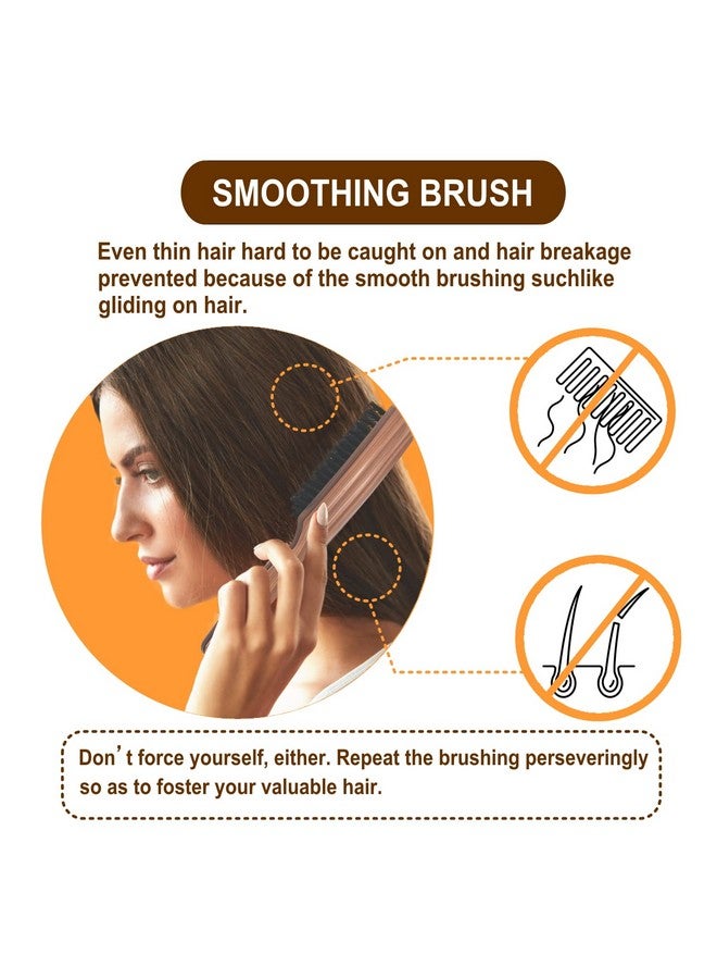 VESS Thin Hair Brush Without Pain On Skin : For Anyone Who May Have Trouble With Thin Hair .Specialized Hair Brush With Soft Hog Hair For Glossing Your Hair And Preventing Hair Breakage. (For Brushing…)  - Image 5