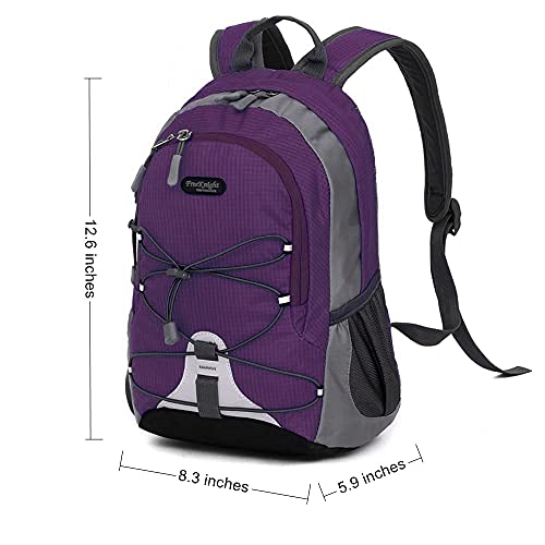 Bseash 10L Small Hiking Backpack for Kids Ages 3-6 Girls Boys Under 4 feet, Mini Waterproof Outdoor Sport Travel Camping Daypack (Purple) - Image 2