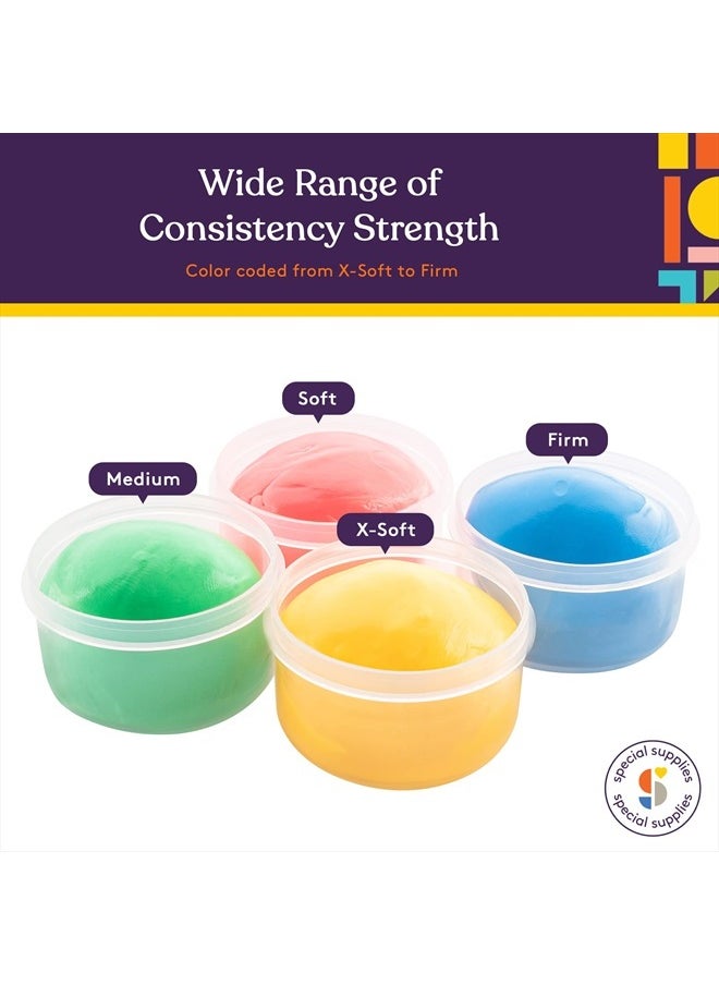 Special Supplies Therapy Putty for Kids and Adults - Resistive Hand Exercise Stress Relief Therapy Putty Kit, Set of 4 Strengths, Three Ounces of Each Putty  - Image 2