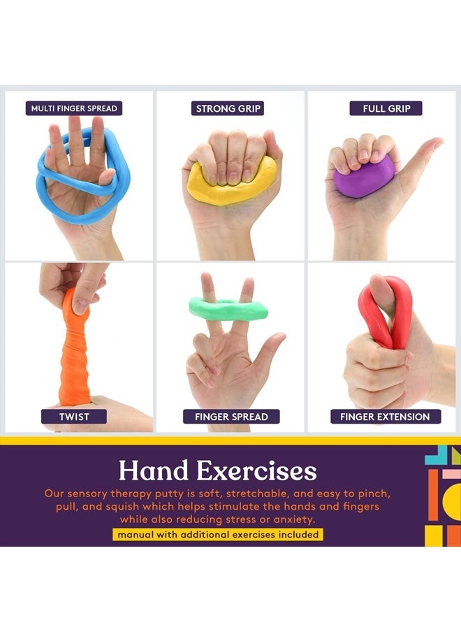 Special Supplies Therapy Putty for Kids and Adults - Resistive Hand Exercise Stress Relief Therapy Putty Kit, Set of 4 Strengths, Three Ounces of Each Putty  - Image 5