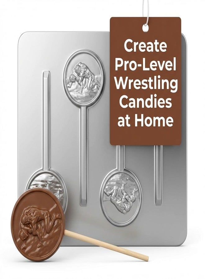 Lollipops Wrestler Wrestling Lollipop Chocolate Candy Mold 3366 - Image 3
