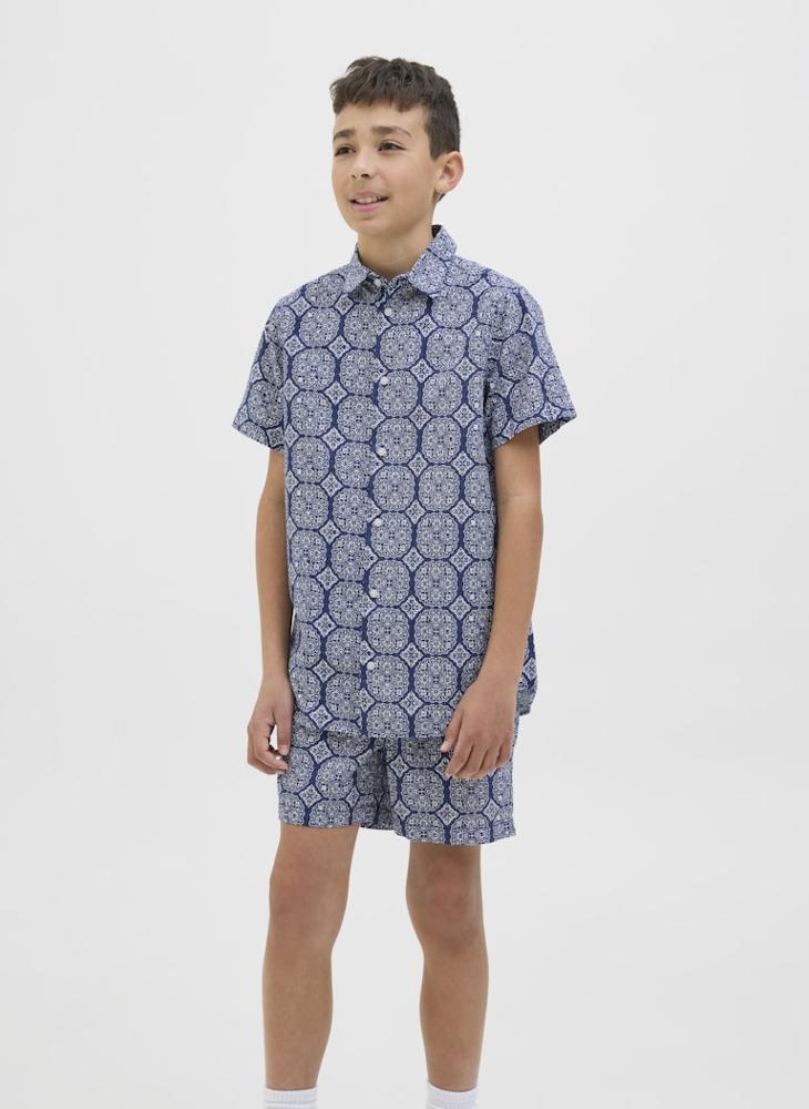 Jack & Jones Junior Kids Jorseersucker Aop Shirt  - Image 4