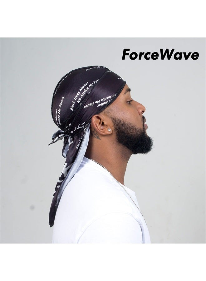 4PCS Designer Silk Durags - Luxury Silky Durags for Men Designer Durag | Durag Pack | Durag Waves For Men