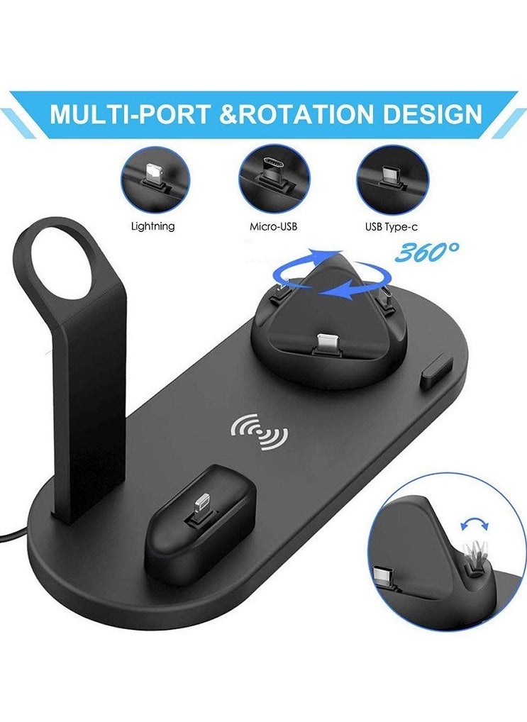 3 in 1 Multi-purpose Mobile Wireless Charging Base for Ear pods Smart Wireless Charger Dock