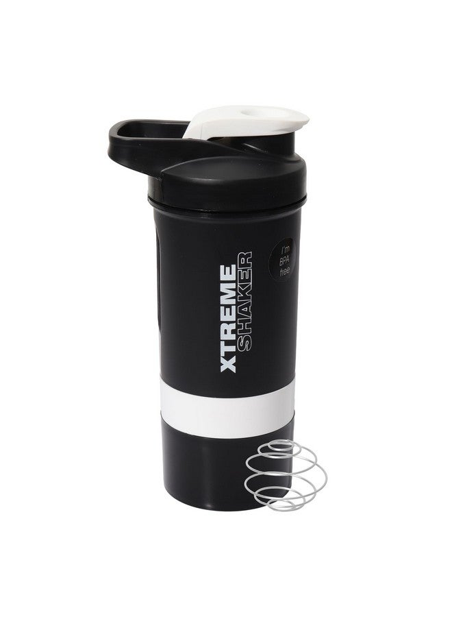 JAYPEE PLUS Jaypee Plus Xtreme Shaker Gym Shaker for Protein Shake Shaker Bottles for Protein, Preworkout Shaker BCAA Shake, Protein Shaker Bottle for Gym Men and Women BPA-Free 700 ml Black White - Image 1