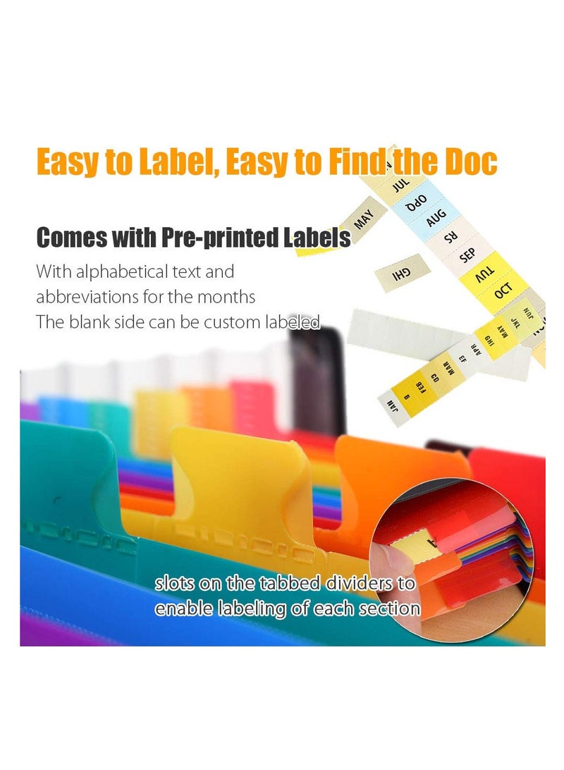 SYOSI Colorful 24 Pocket Expanding Accordian File Organizer - Ideal for A4 and Letter Size - Keep Your Invoices, Receipts, and Documents Neatly Stored and Portable - Image 5