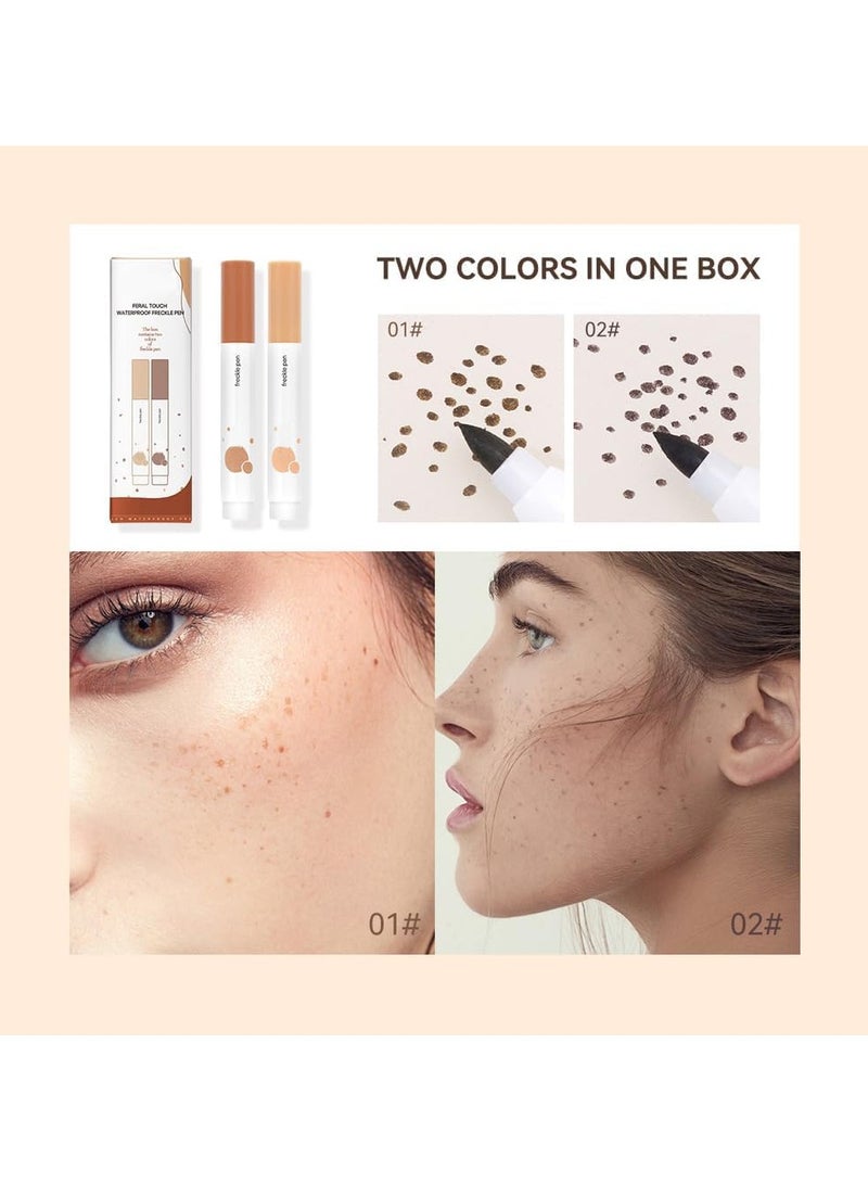 KASTWAVE 2 pcs Freckle Pen - Natural Lifelike Makeup for Sunkissed Look | Magic Freckle Color, Waterproof, Long-Lasting Formula - Image 3