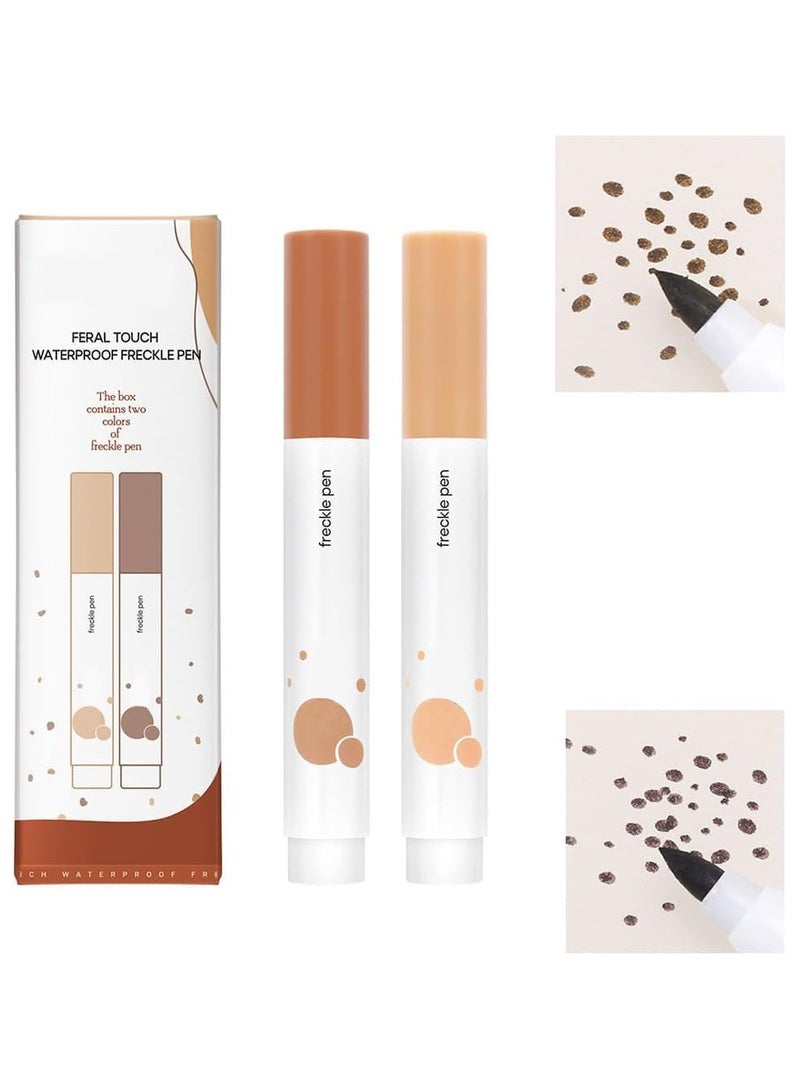 KASTWAVE 2 pcs Freckle Pen - Natural Lifelike Makeup for Sunkissed Look | Magic Freckle Color, Waterproof, Long-Lasting Formula - Image 1