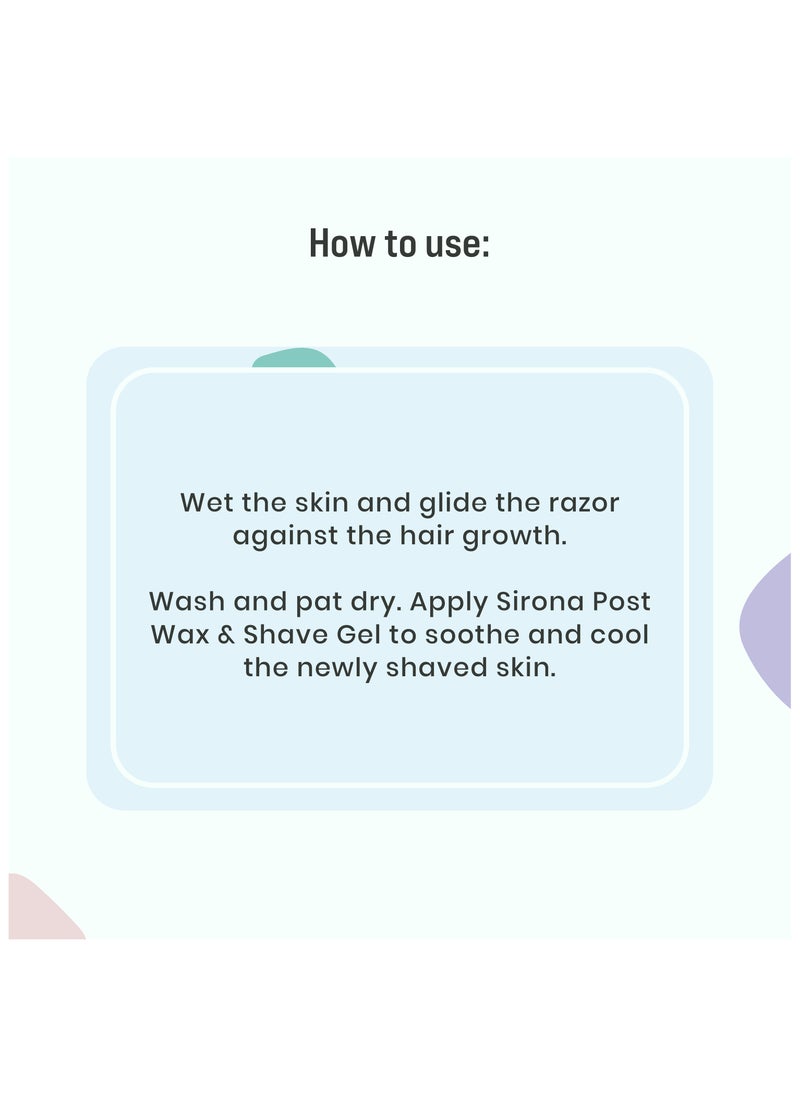 Sirona - Sirona 5 Blade Mini Travel Cartridge Hair Removal Razor for Women with Aloe Vera & Vitamin E Lubrication - Image 1