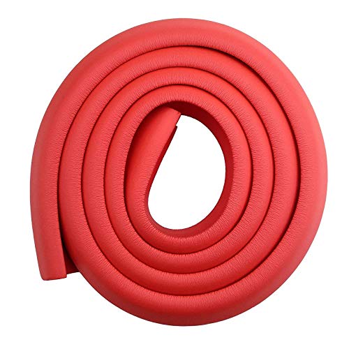 M2cbridge L Shape Extra Thick Furniture Table Edge Protectors Foam Baby Safety Bumper Guard 6.5 Ft (Red) - Image 1
