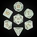 IUSTIDIE 7Die Silicone DND Dice Polyhedral Dice DD Dice Set Round Edges Soft Perfect Bouncer for DD RPG Bar Pub Club Classroom Party GamesLight Blue wGold Numbers - Image 2