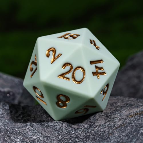 IUSTIDIE 7Die Silicone DND Dice Polyhedral Dice DD Dice Set Round Edges Soft Perfect Bouncer for DD RPG Bar Pub Club Classroom Party GamesLight Blue wGold Numbers - Image 5