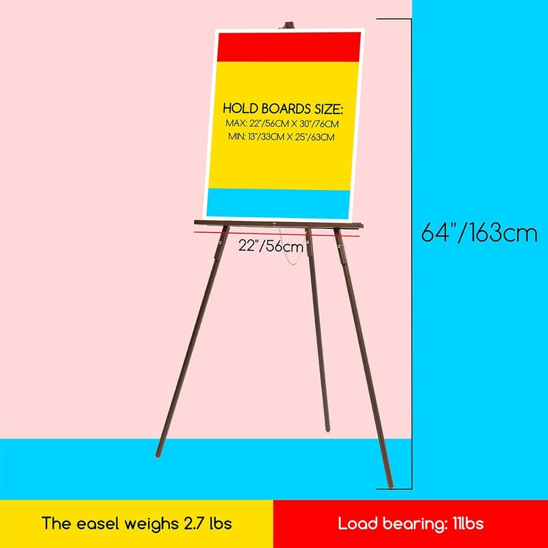 MEEDEN Easel Stand for Wedding Sign: Wood Tripod for Poster Board - Wooden Easel Standing for Display Welcome Picture - Image 2