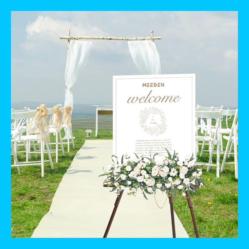 MEEDEN Easel Stand for Wedding Sign: Wood Tripod for Poster Board - Wooden Easel Standing for Display Welcome Picture - Image 5