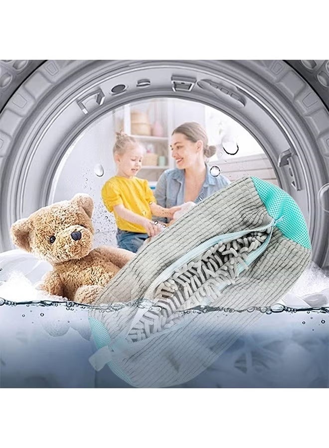 AAS ECOM 2PCS Shoe Washing Bag for Washing Machine, Laundry Shoe Bag For Washer And Dryer, Reusable Shoe Washing Bag for All Shoe Types And Sizes (Gray) - Image 5
