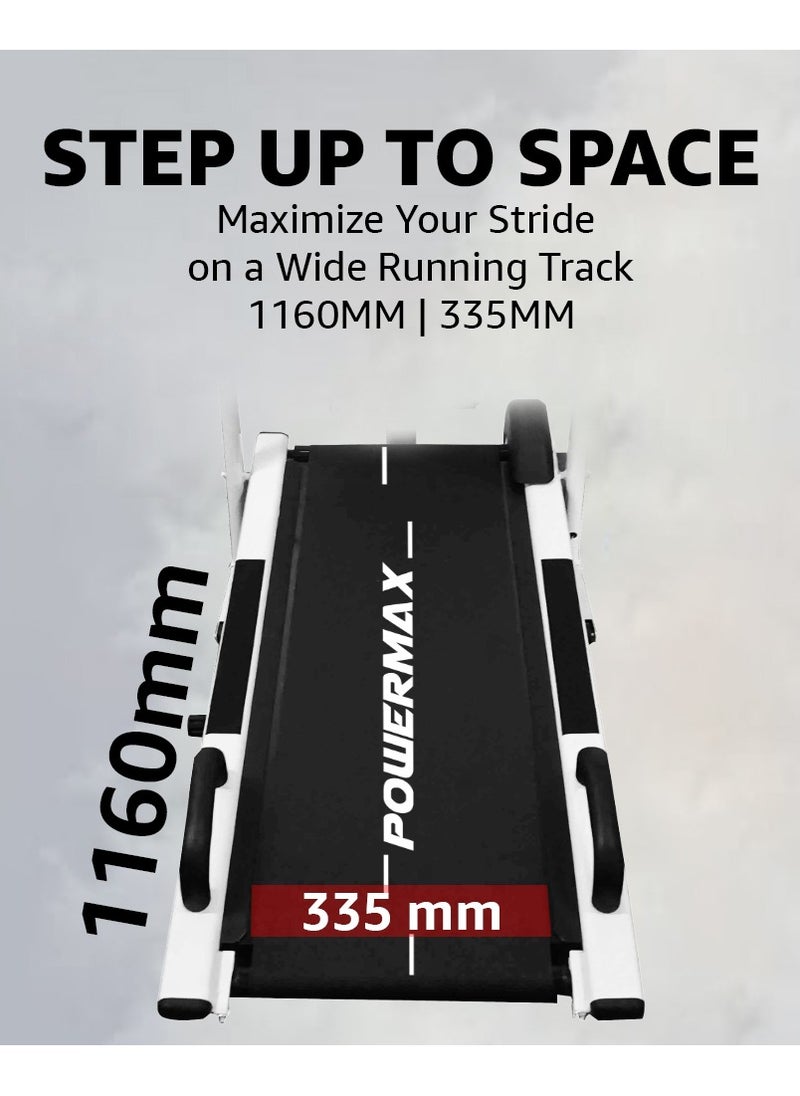 PowerMax Fitness - PowerMax Fitness MFT-410 Non-Electric Manual Treadmill for Home, Cardio Traning, with Foldable, Multifunction-Jogger, Stepper, Twister, Push up Bar, 3 Level-Manual Incline, Max User Weight 120kg - Image 1