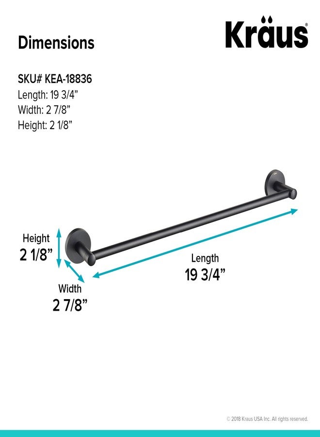 KRAUS Elie 18-inch Bathroom Towel Bar, Matte Black Finish, KEA-18836MB - Image 2